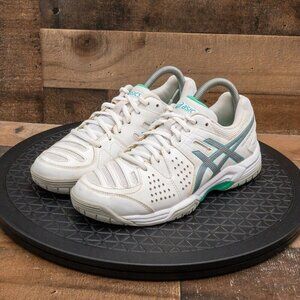 ASICS GEL DEDICATE WOMENS ATHLETIC SHOES RUNNING VOLLEYBALL WHITE LEATHER SZ 7.5